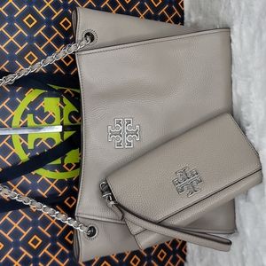 Tory Burch 2pcs SET Designer Matching Purse Bag Shoulder Crossbody + Wallet NWT